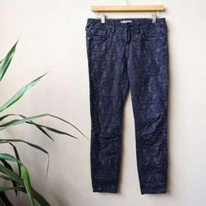 FREE PEOPLE Jacquard Skinny Jeans